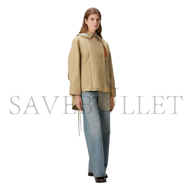 L0ew* natural hooded logo-patch parka 102128537